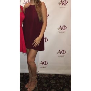 Tobi Maroon shift dress